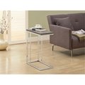 Monarch Specialties Dark Taupe Reclaimed-Look - Chrome Metal Accent Table MO338840